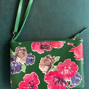 Kate Spade Green Floral Women's wristlet bag
